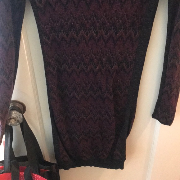 FREE PEOPLE - Mini Knit Zig Zag Sweater Bodycon Dress - Picture 6 of 10